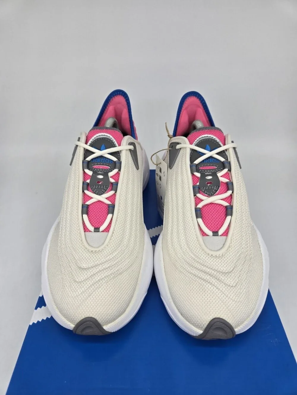 Adidas Women's adiFOM SLTN HP6488 Cream Pink White Running Shoes Size 7 - Picture 2 of 8